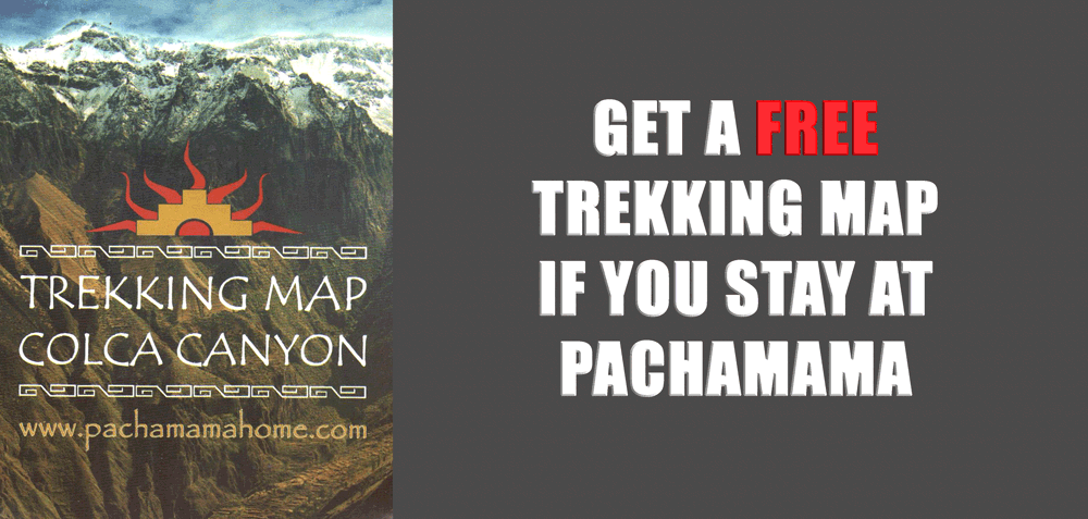 trekking map colca canyon trekking map colca canyon